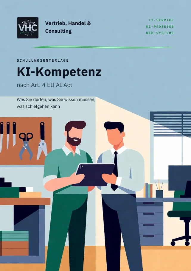 Deckblatt des Handouts: KI-Kompetenz nach Art. 4 EU AI Act